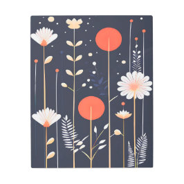 ブライトフローラ抽象芸術アート メタルプリント