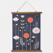 ブライトフローラ抽象芸術アート 吊り下げ型タペストリー (正面)