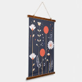 ブライトフローラ抽象芸術アート 吊り下げ型タペストリー (傾斜あり)