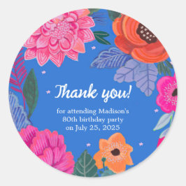 ブライトフローラ誕生日パーティー ラウンドシール