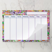 ブライトフローラ週間プランナーシート紙パッド ペーパーパッド (折り畳み)