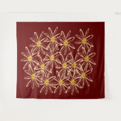 ブライトブルゴーニュレッドフローラ タペストリー (正面(横))