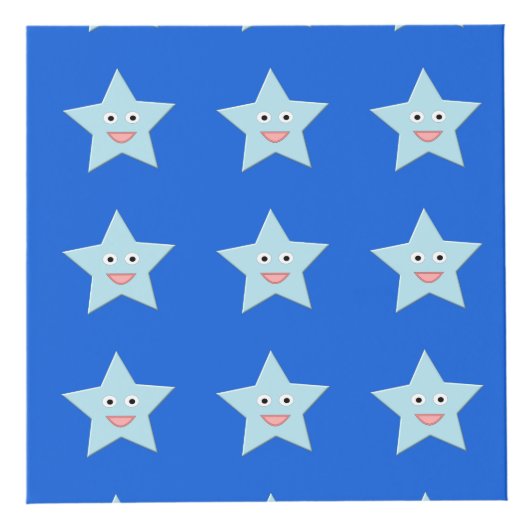 ブライトブルーお祝いスターカスタムフォトキューブ フォトキューブ (右)