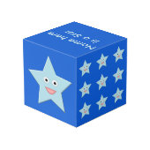 ブライトブルーお祝いスターカスタムフォトキューブ フォトキューブ (裏面アングル)