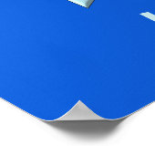 ブライトブルーお祝いスターポスター ポスター (角)