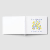 ブライトブルーとイエローレモンつる植物のゲストブック ゲストブック (全面)