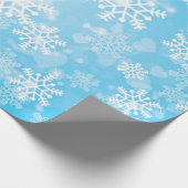 ブライトブルーの雪 ラッピングペーパー (角)