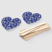 ブライトブルーカモフラージスパークル迷彩柄愛好家 ハンドファン (組立なし)