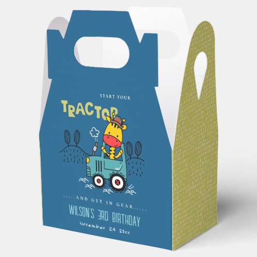 ブライトブルーキレーインファームトラクターボーイズ誕生日 フェイバーボックス (オープン)