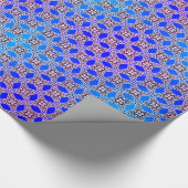 ブライトブルークリスマスホリデーギフトラッピング紙 ラッピングペーパー (角)