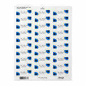 ブライトブルーサンフラワーズ差出人住所ラベル ラベル (フルシート)