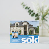 ブライトブルージャスト実在不動産広告テンプレート ポストカード (スタンド正面)