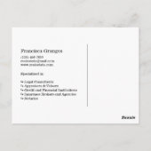 ブライトブルージャスト実在不動産広告テンプレート ポストカード (裏面)