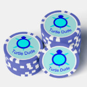 ブライトブルータートルダード ポーカーチップ (積み重ね)