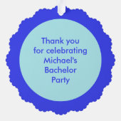 ブライトブルータートルデュデカスタムバチュラーパーティ オーナメントカード (裏面)