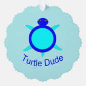 ブライトブルータートルデュデカスタムバチュラーパーティ オーナメントカード (正面)