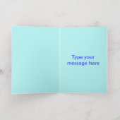 ブライトブルータートルデュデカスタム 箔グリーティングカード (内側レイダウン)