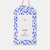 ブライトブルーダッシュギフトラベル ギフトタグ (正面)