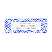 ブライトブルーダッシング差出人住所ラベル ラベル (正面)