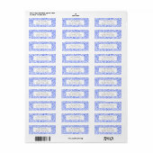 ブライトブルーダッシング差出人住所ラベル ラベル (フルシート)