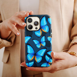 ブライトブルーバタフライiPhone |バタフライiPhone 13 iPhone 13 Pro Maxケース
