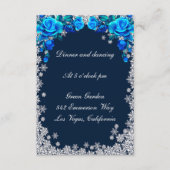 ブライトブルーバラスノーフレーククリスマス披露宴 エンクロージャーカード (正面)