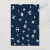 ブライトブルーバラスノーフレーククリスマス披露宴 エンクロージャーカード (裏面)