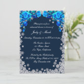 ブライトブルーバラスノーフレークリハーサルディナー 招待状 (スタンド正面)