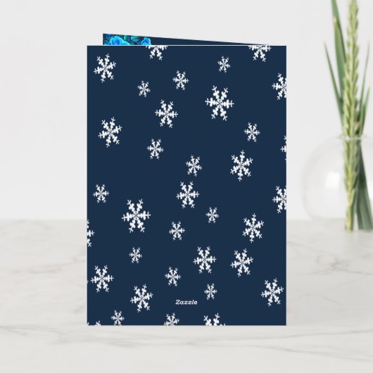 ブライトブルーバラスノーフレーク結婚クリスマス プログラム (裏面)