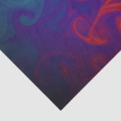 ブライトブルーパープルオレンジスワール抽象芸術 薄葉紙 (詳細)