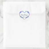 ブライトブルーフローラハート植物性エレガント優遇 ラウンドシール (バッグ)