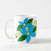 ブライトブルーフローラ コーヒーマグカップ (左)
