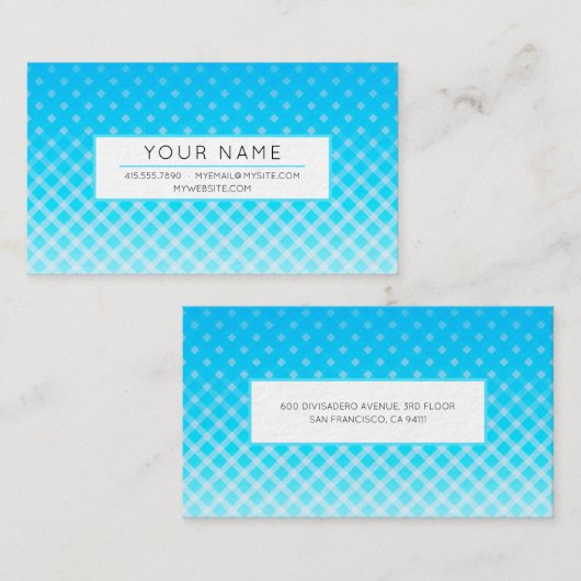 ブライトブループレイド名刺 名刺 (正面/裏面)