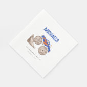 ブライトブルーモンスタートラックペーパーナプキン スタンダードランチョンナプキン (角)