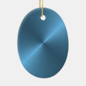 ブライトブルー大学院写真テンプレート セラミックオーナメント (裏面)