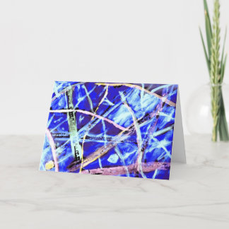 ブライトブルー絵画抽象芸術 カード