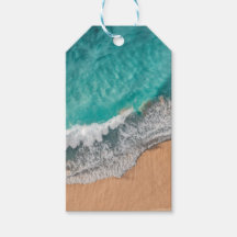 ブライトブルー落ち着いた海ショアウッドウォールアートiPad Ai