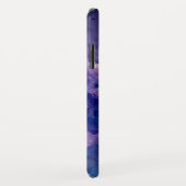 ブライトブルー&パープル抽象芸術アルコールインクモノグラム Case-Mate iPhoneケース (裏面/右)