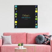 ブライトブルー(ユダヤ教の)バル・ミツバーこうもりバー(ユダヤ教の)バル・ミツバーサインインボード キャンバスプリント (インサイチュ (リビング))