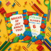 ブライトブロックパーティー – オロсフル誕生日 招待状