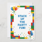 ブライトブロック誕生日パーティー 招待状 (裏面)