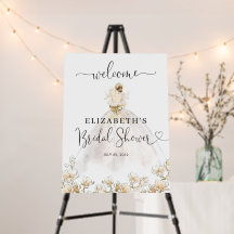 ブライトブロンドドレスフローラウェルカムブライダルシャワー