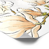 ブライトブロンドドレスフローラウェルカムブライダルシャワー ポスター (角)