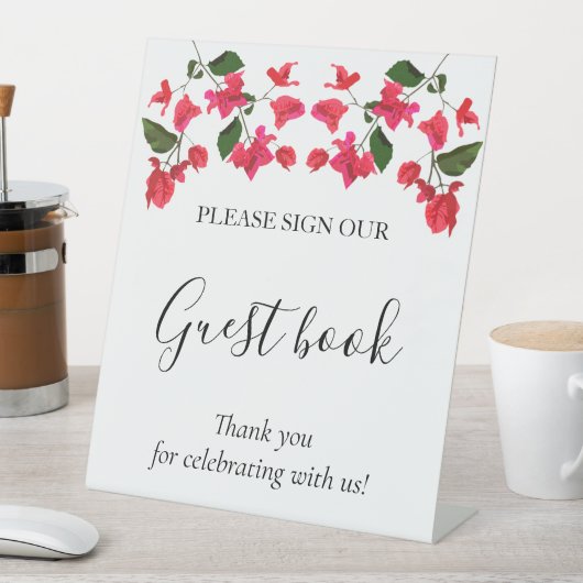 ブライトブーゲンビリーアペデスタルサインゲストブック 台座サイン (インサイチュ)
