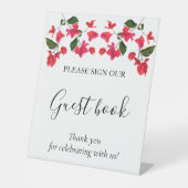 ブライトブーゲンビリーアペデスタルサインゲストブック 台座サイン (正面)