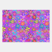 ブライトブードードルフラワーバラエティ ラッピングペーパーシート (正面)