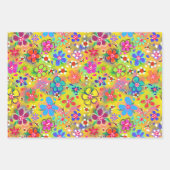 ブライトブードードルフラワーバラエティ ラッピングペーパーシート (正面3)