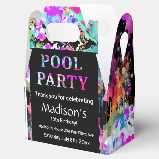 ブライトプールパーティー誕生日13誕生日 フェイバーボックス (オープン)