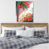 ブライトボタニカルガーデンアットザドアステップ キャンバスプリント (インサイチュ (寝室))