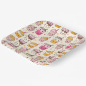 ブライトボバティーパターン ペーパープレート (傾斜あり)